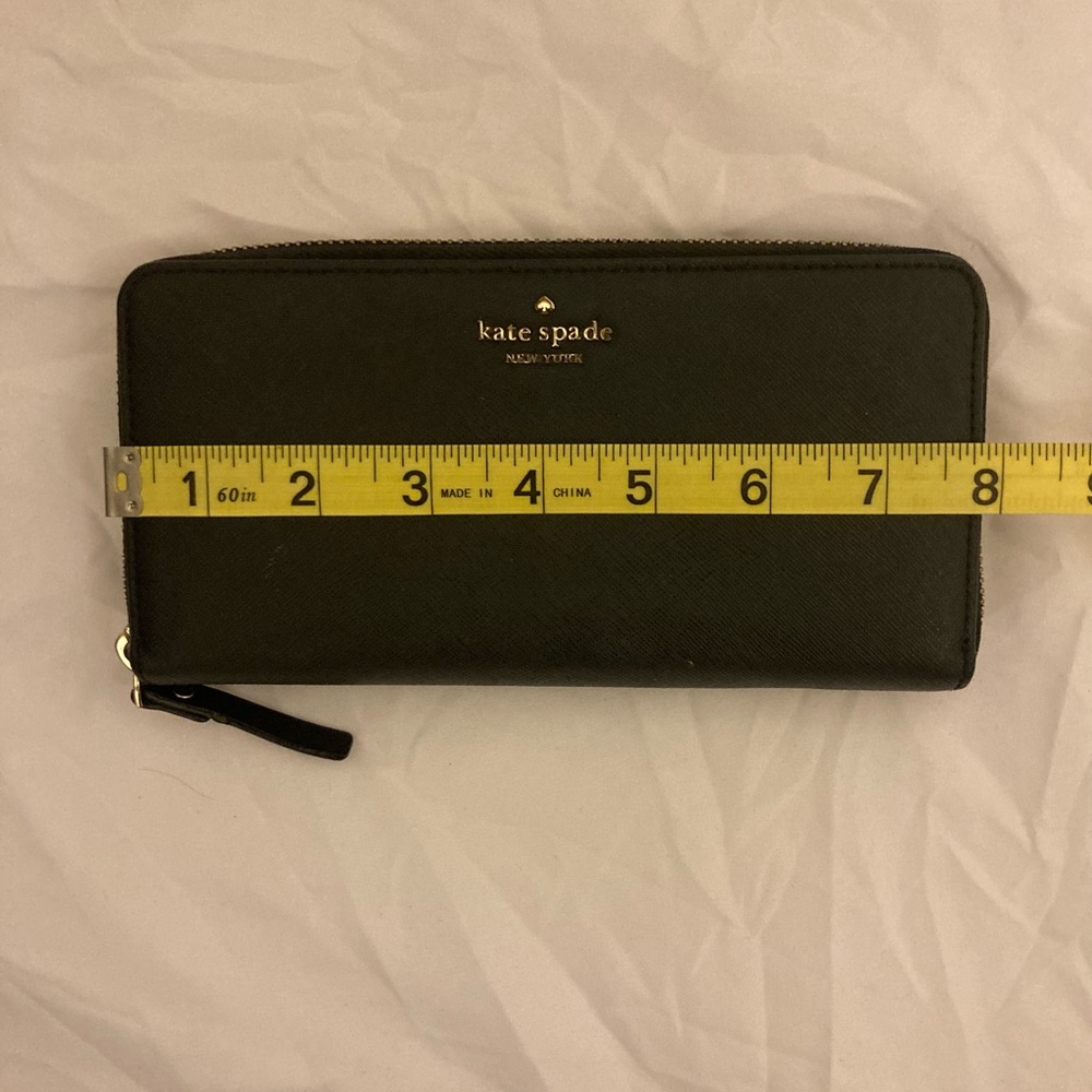 kate spade Black Wallet with Gold Logo - Picture 9 of 10